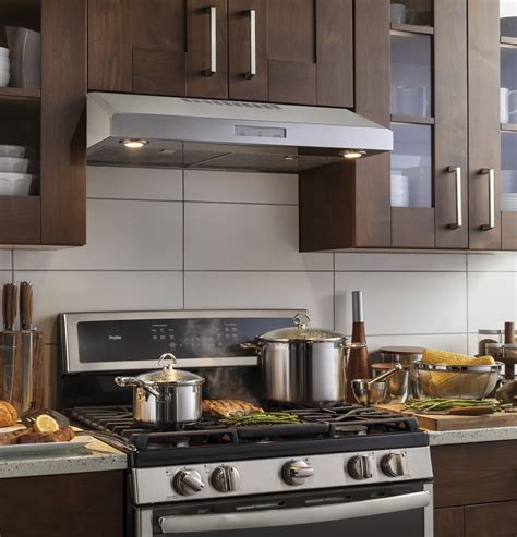 ge 30-in convertible stainless steel under cabinet range hood insert|ge slate range hood 30.